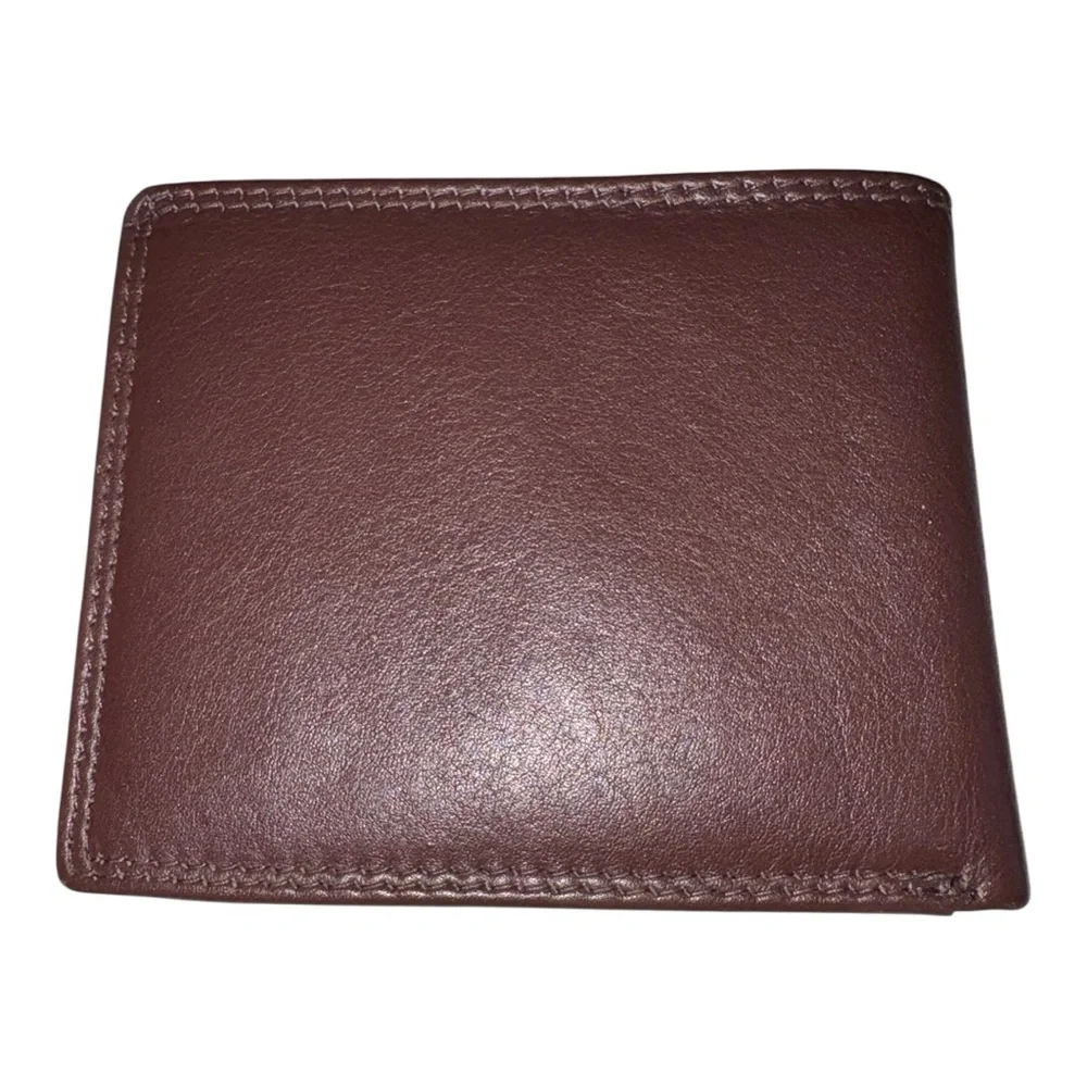BORGO ETRUSCHI men’s slim bifold leather wallet made in Italy. WLT 5